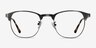Ferrous Gunmetal MétalMontures de lunettes de vue d'EyeBuyDirect, Vue de Face