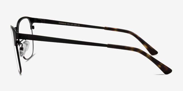 Ferrous Black MetalEyeglass Frames from EyeBuyDirect, Side View