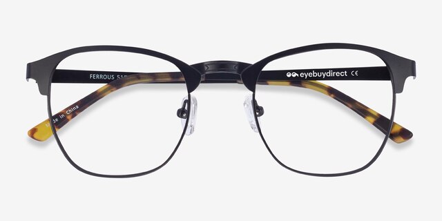 Ferrous Black MetalEyeglass Frames from EyeBuyDirect, Closed View