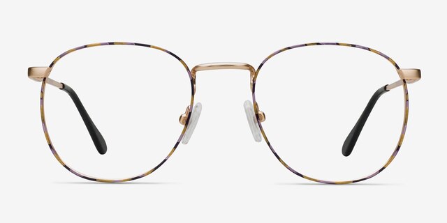 Blossom Floral Golden MétalMontures de lunettes de vue d'EyeBuyDirect, Vue de Face