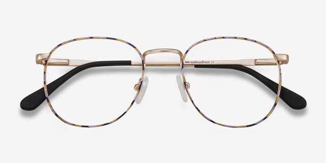 Blossom Floral Golden MétalMontures de lunettes de vue d'EyeBuyDirect, Vue Rapprochée
