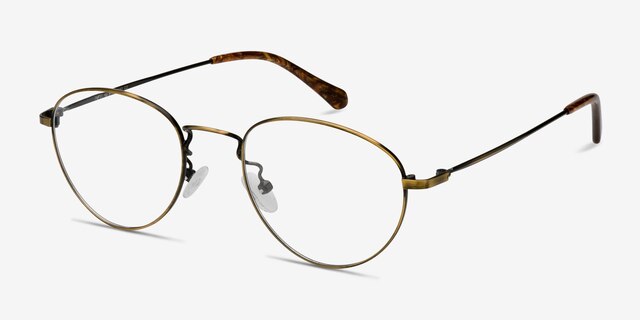 Taipei Bronze MetalEyeglass Frames from EyeBuyDirect, Angle View