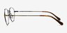Taipei Bronze MetalEyeglass Frames from EyeBuyDirect, Side View