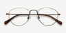 Taipei Bronze MetalEyeglass Frames from EyeBuyDirect, Closed View