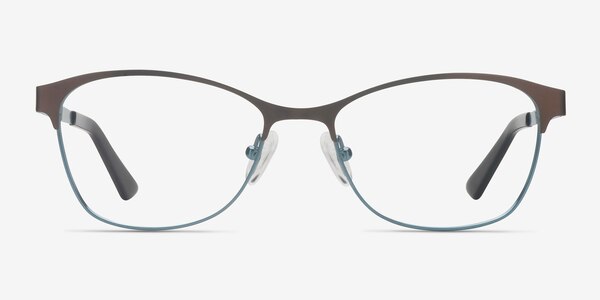 Sabrina Brown Blue Métal Montures de lunettes de vue