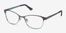 Sabrina Brown Blue MetalEyeglass Frames from EyeBuyDirect, Angle View