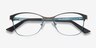 Sabrina Brown Blue MetalEyeglass Frames from EyeBuyDirect, Closed View