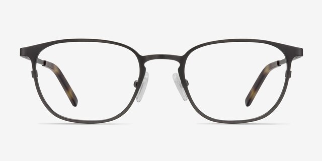 Plateau Gunmetal MétalMontures de lunettes de vue d'EyeBuyDirect, Vue de Face