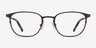 Plateau Gunmetal MétalMontures de lunettes de vue d'EyeBuyDirect, Vue de Face