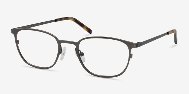 Plateau Gunmetal MétalMontures de lunettes de vue d'EyeBuyDirect, Vue d'Angle