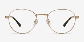 Belleville Doré Métal Montures de lunettes de vue d'EyeBuyDirect, Vue de Face