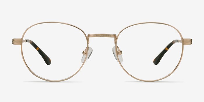 Belleville Golden Metal Eyeglass Frames from EyeBuyDirect