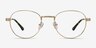 Belleville Golden MetalEyeglass Frames from EyeBuyDirect, Front View