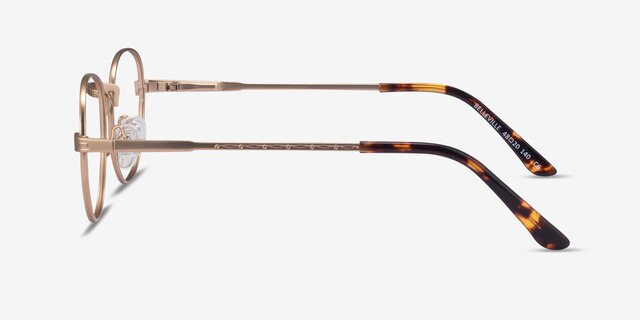 Belleville Golden MetalEyeglass Frames from EyeBuyDirect, Side View