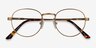 Belleville Golden MetalEyeglass Frames from EyeBuyDirect, Closed View