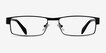 Katia Black MetalEyeglass Frames from EyeBuyDirect, Front View