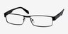 Katia Noir MétalMontures de lunettes de vue d'EyeBuyDirect, Vue d'Angle
