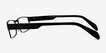 Katia Black MetalEyeglass Frames from EyeBuyDirect, Side View