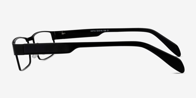 Katia Noir MétalMontures de lunettes de vue d'EyeBuyDirect, Vue de Côté