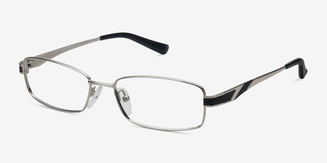 Jean Silver MetalEyeglass Frames from EyeBuyDirect, Angle View