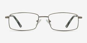 Tab Gunmetal Métal Montures de lunettes de vue d'EyeBuyDirect, Vue de Face