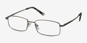 Tab Gunmetal Métal Montures de lunettes de vue d'EyeBuyDirect, Vue d'Angle