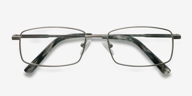 Tab Gunmetal MetalEyeglass Frames from EyeBuyDirect, Closed View