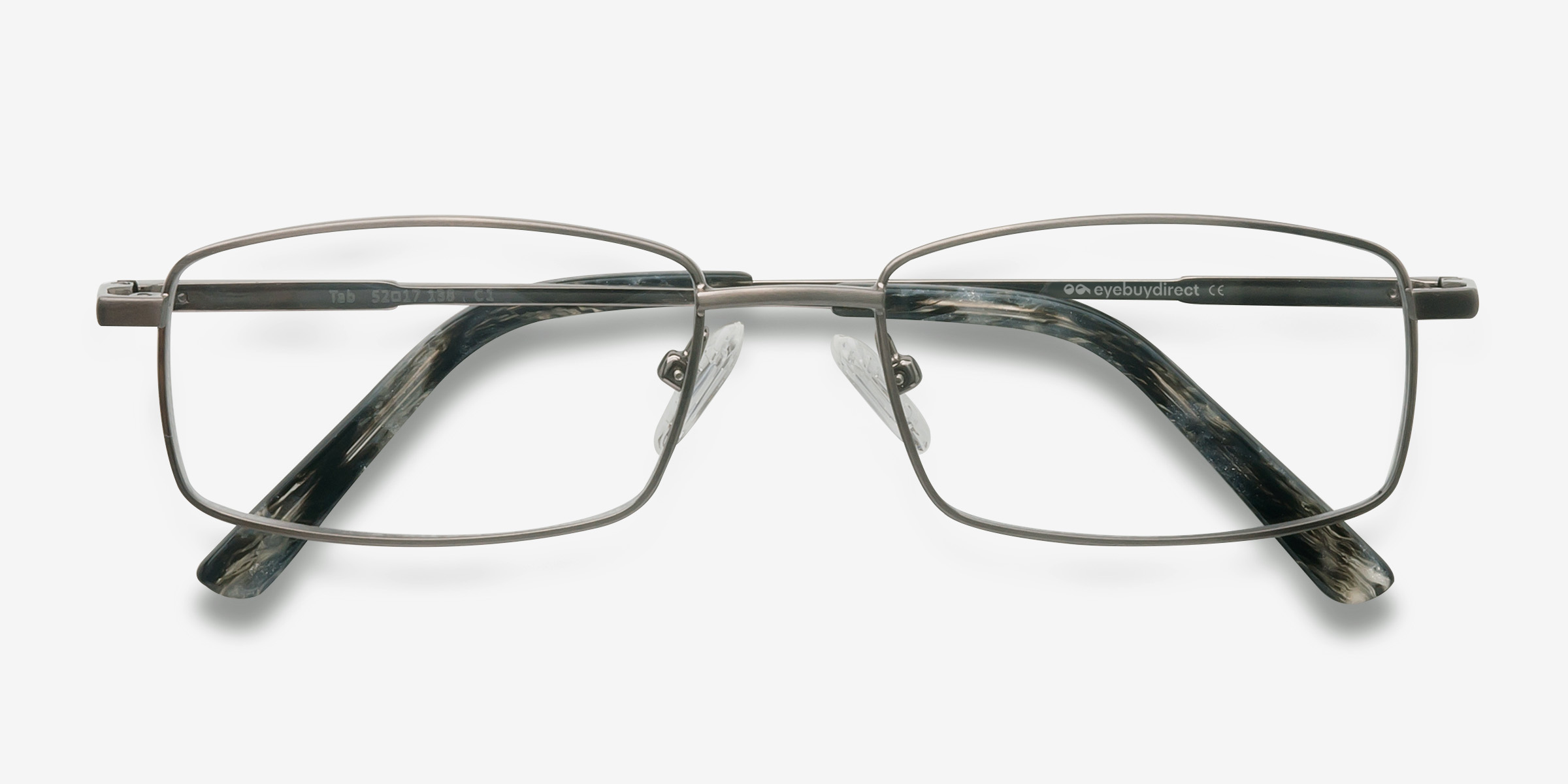 Tab Rectangle Gunmetal Full Rim Eyeglasses | Eyebuydirect