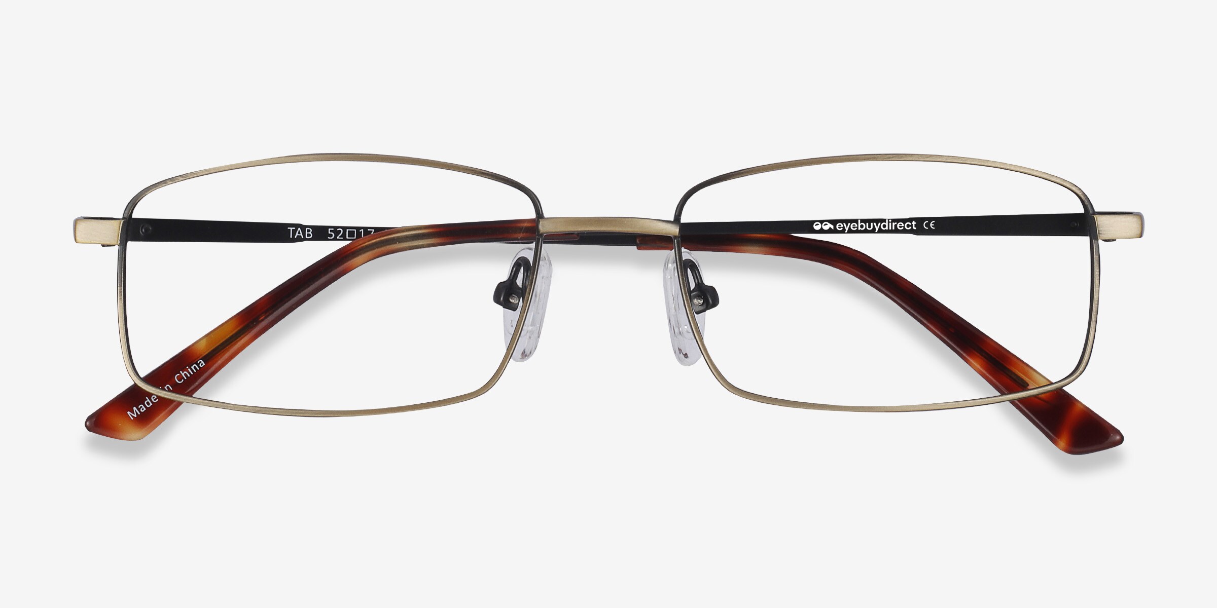 Women\'s Rectangular Eyeglasses Frame 7902 Bronze Aluminum w/nose pads mt6480_0.jpg main image 3