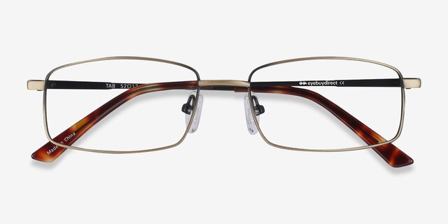 Tab Bronze MétalMontures de lunettes de vue d'EyeBuyDirect, Vue Rapprochée