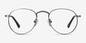 Pensive Gunmetal MetalEyeglass Frames from EyeBuyDirect, Front View