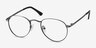 Pensive Gunmetal MetalEyeglass Frames from EyeBuyDirect, Angle View