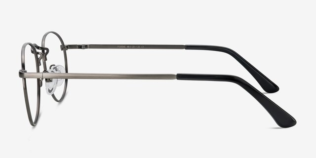 Pensive Gunmetal MetalEyeglass Frames from EyeBuyDirect, Side View