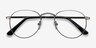 Pensive Gunmetal MetalEyeglass Frames from EyeBuyDirect, Closed View