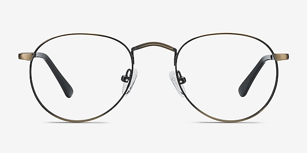 Pensive Bronze Metal Eyeglass Frames