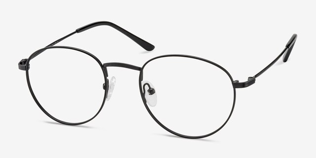 Epilogue Black MetalEyeglass Frames from EyeBuyDirect, Angle View