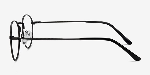 Epilogue Black MetalEyeglass Frames from EyeBuyDirect, Side View