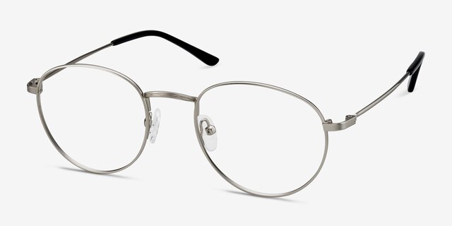 Epilogue Silver MetalEyeglass Frames from EyeBuyDirect, Angle View