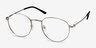 Epilogue Silver MetalEyeglass Frames from EyeBuyDirect, Angle View