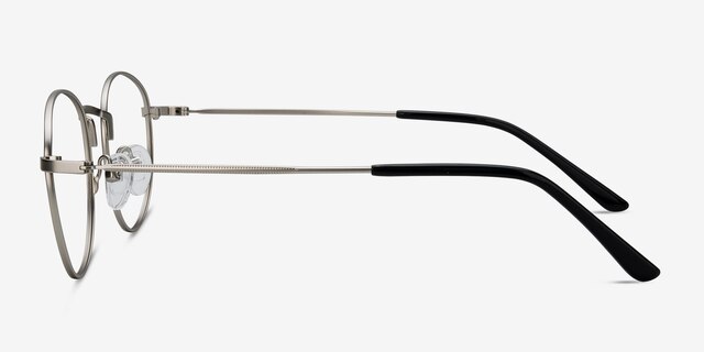 Epilogue Silver MetalEyeglass Frames from EyeBuyDirect, Side View