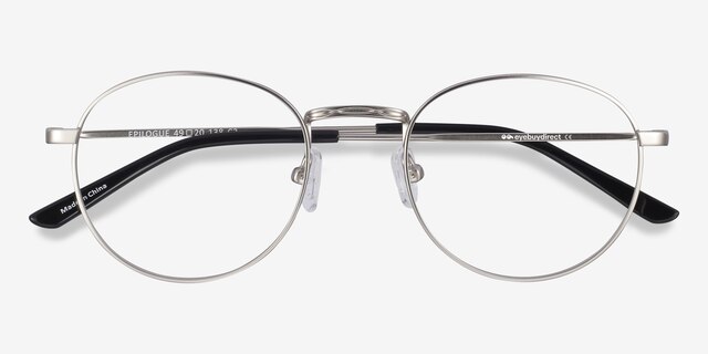 Epilogue Silver MetalEyeglass Frames from EyeBuyDirect, Closed View