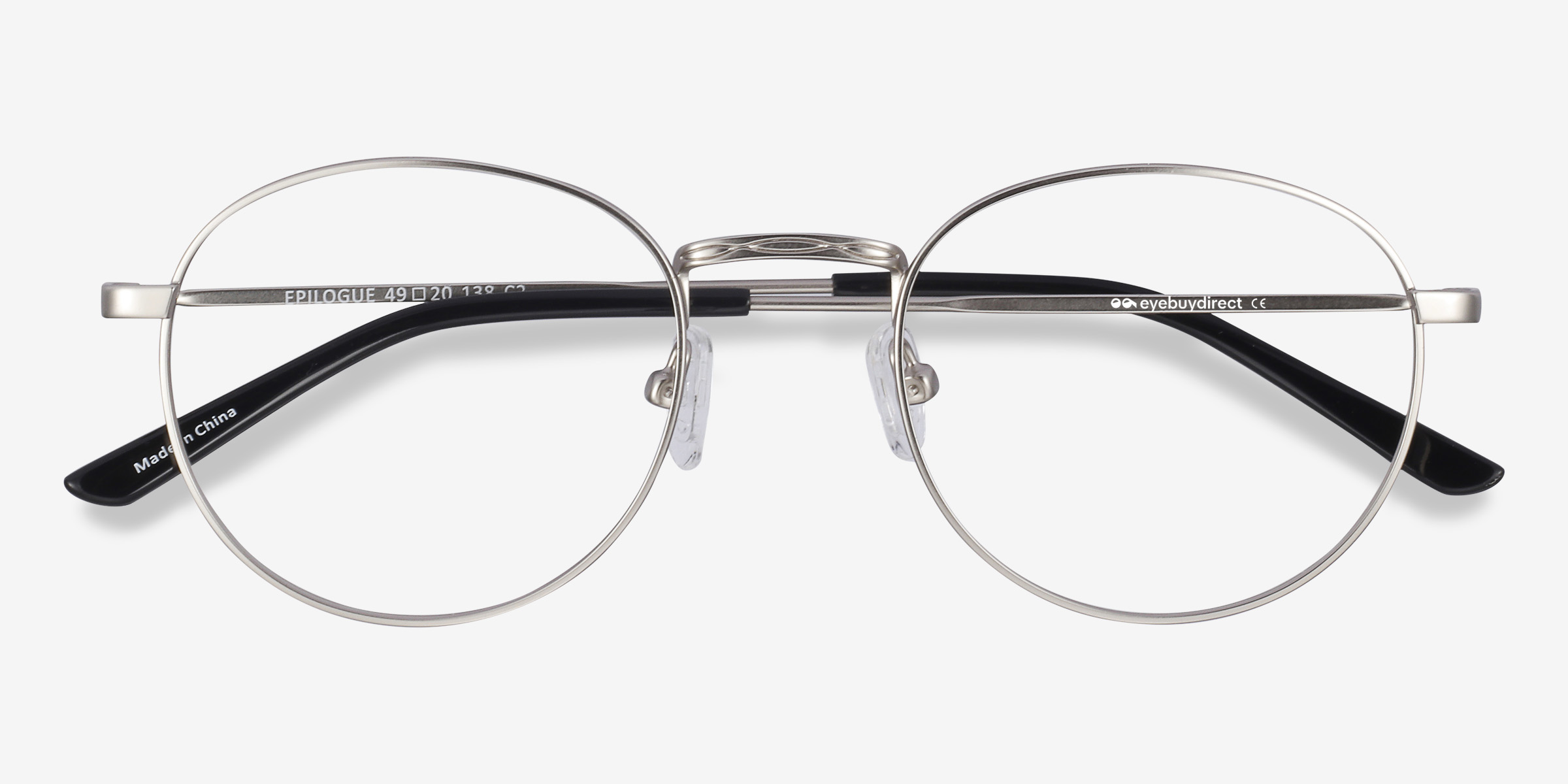 Epilogue Oval Silver Full Rim Eyeglasses Eyebuydirect