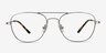 Captain Silver MetalEyeglass Frames from EyeBuyDirect, Front View