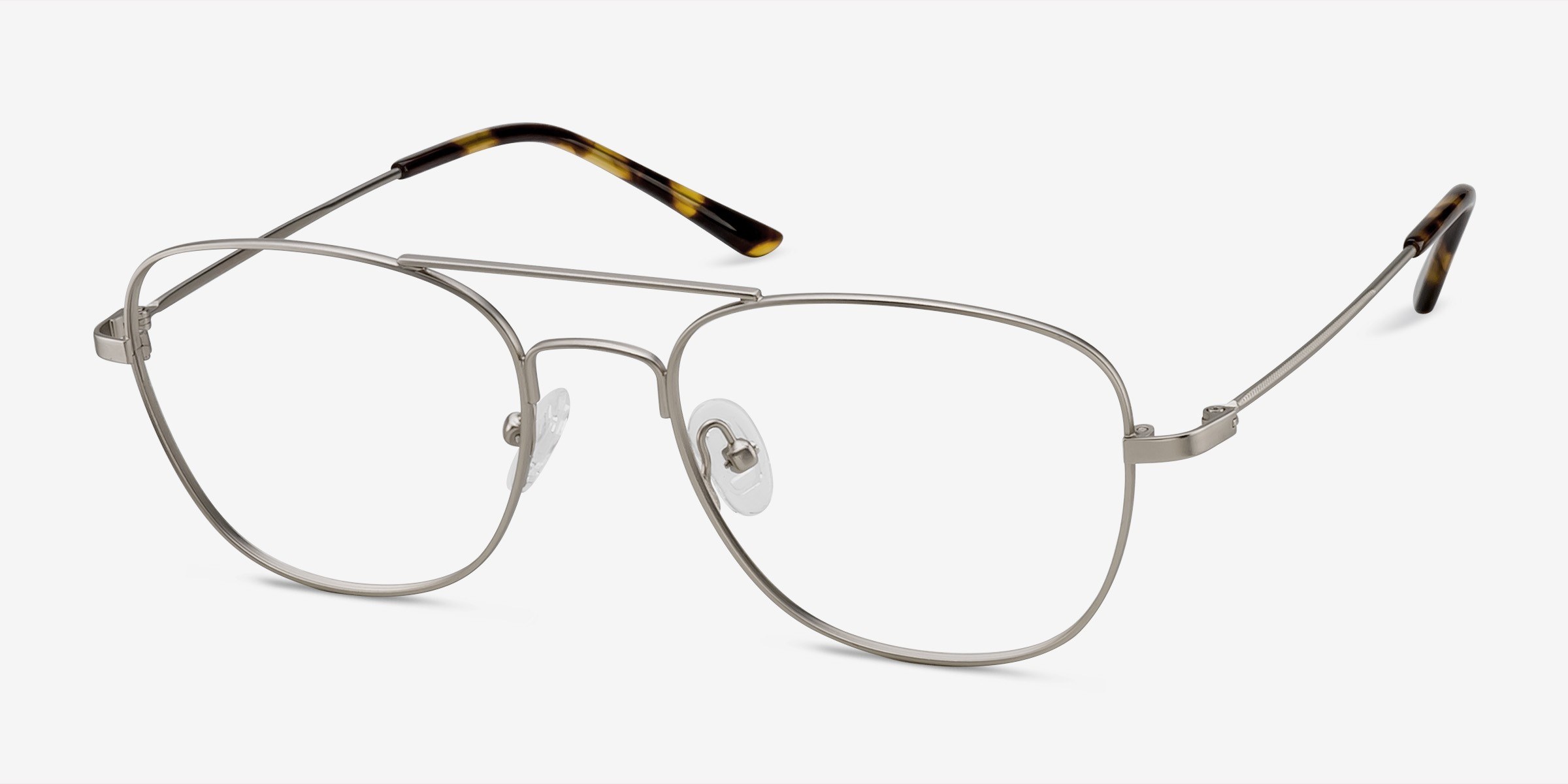 Captain Aviator Silver Full Rim Eyeglasses Eyebuydirect