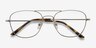 Captain Silver MetalEyeglass Frames from EyeBuyDirect, Closed View
