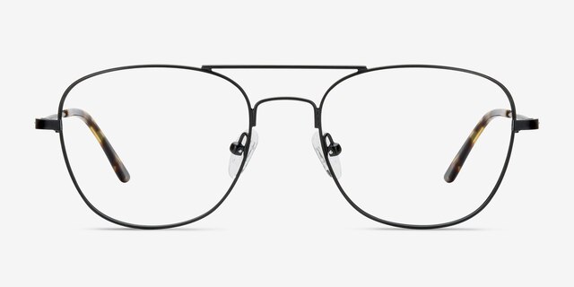 Captain Black MetalEyeglass Frames from EyeBuyDirect, Front View