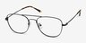Captain Black MetalEyeglass Frames from EyeBuyDirect, Angle View