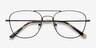 Captain Black MetalEyeglass Frames from EyeBuyDirect, Closed View