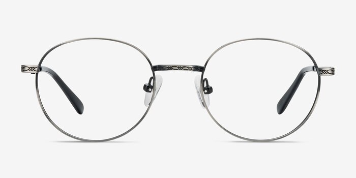 Ledger Silver Metal Eyeglass Frames from EyeBuyDirect