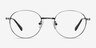 Ledger Silver MetalEyeglass Frames from EyeBuyDirect, Front View